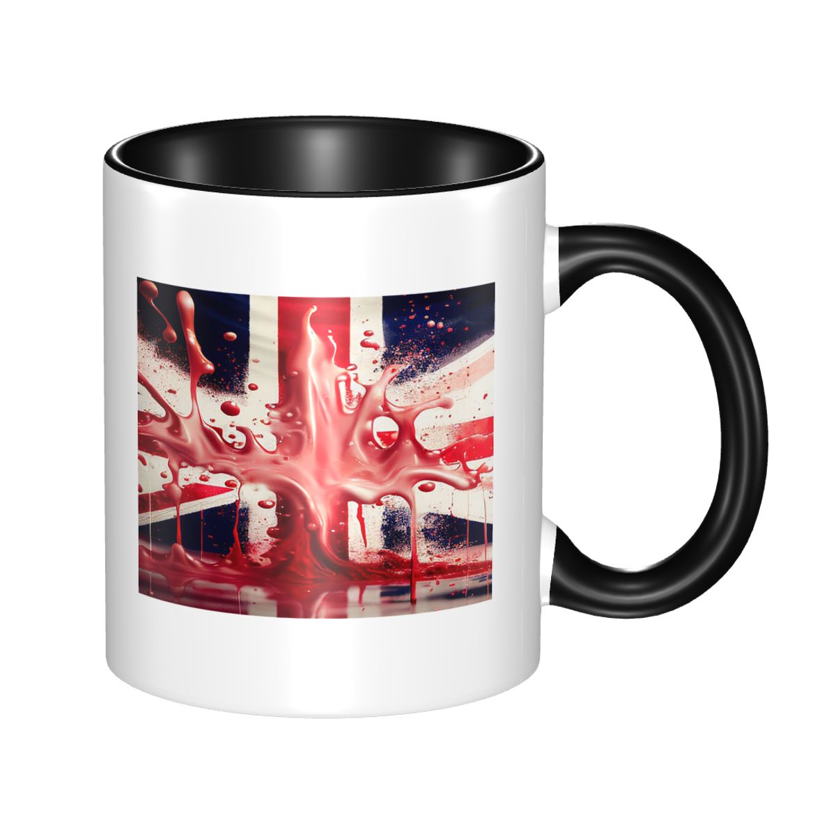 Coffee Tea Uk - أكواب سيراميك مضحكة بتصميم علم المملكة