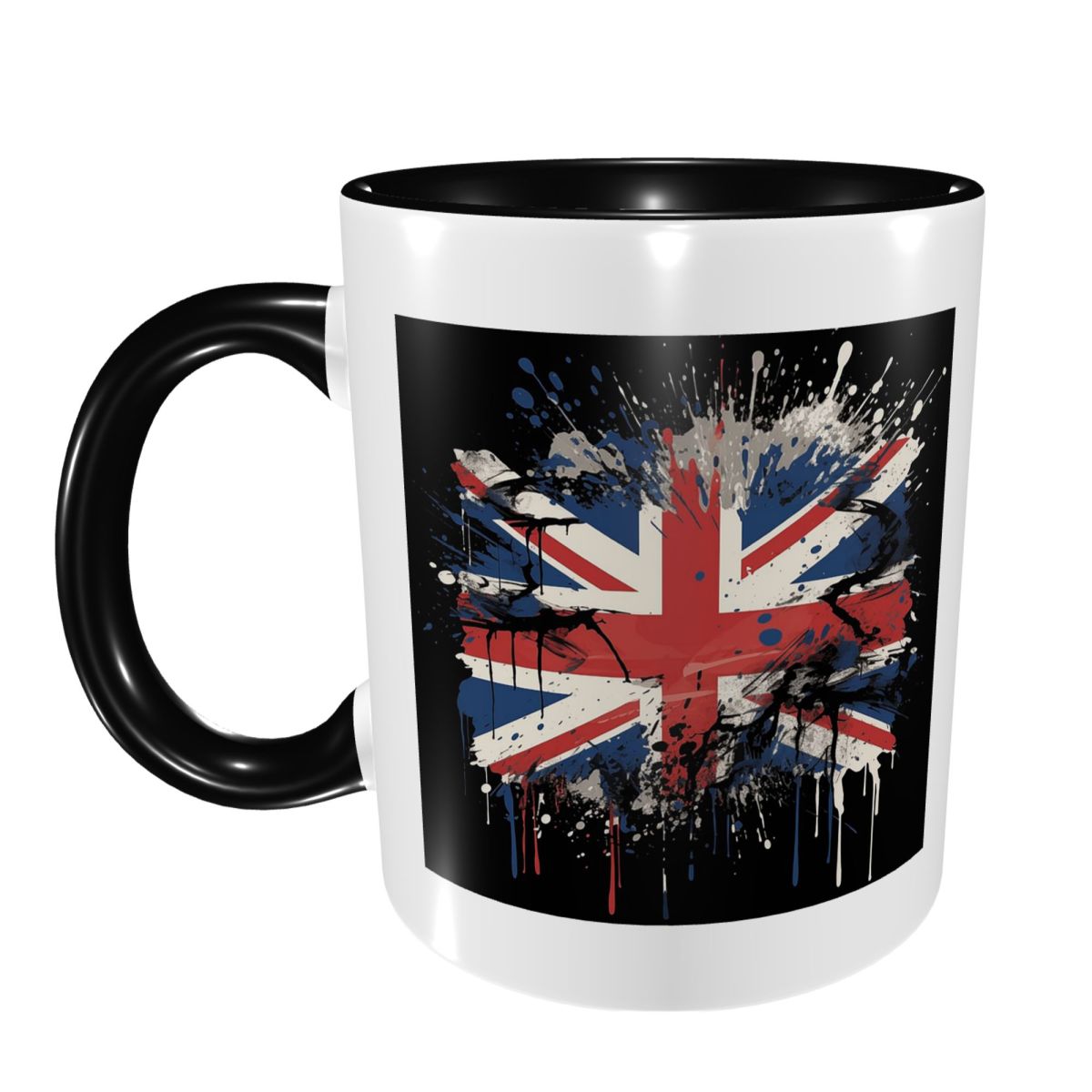 Coffee Tea Uk - كوب سيراميك مضحك بتصميم علم الاتحاد
