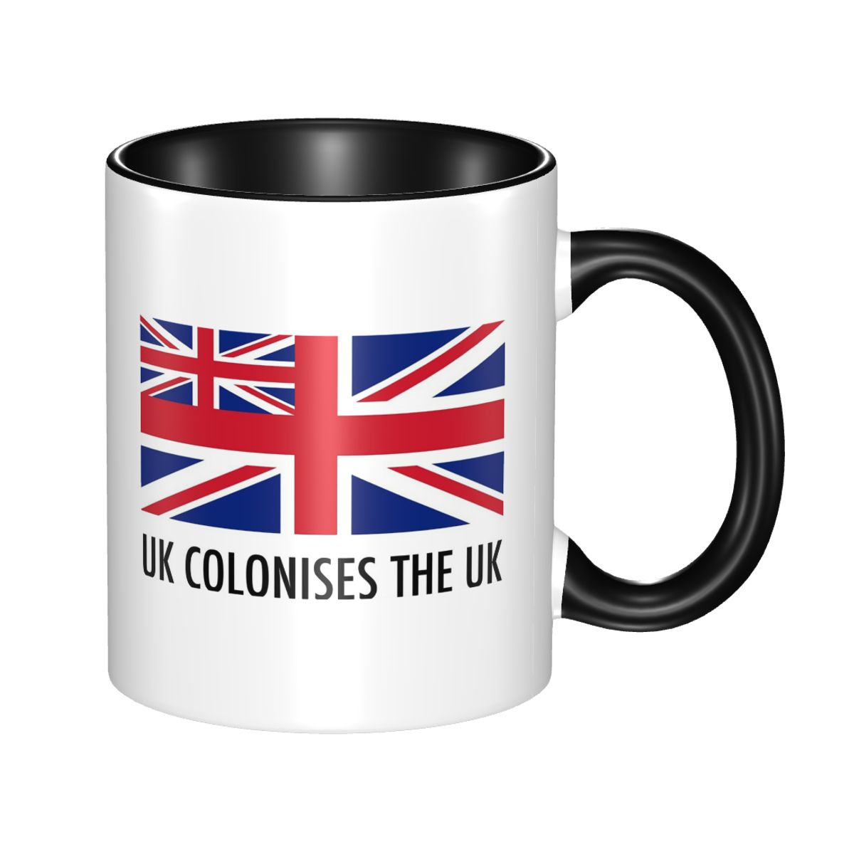 Coffee Tea Uk - كوب سيراميك مضحك بتصميم علم الاتحاد