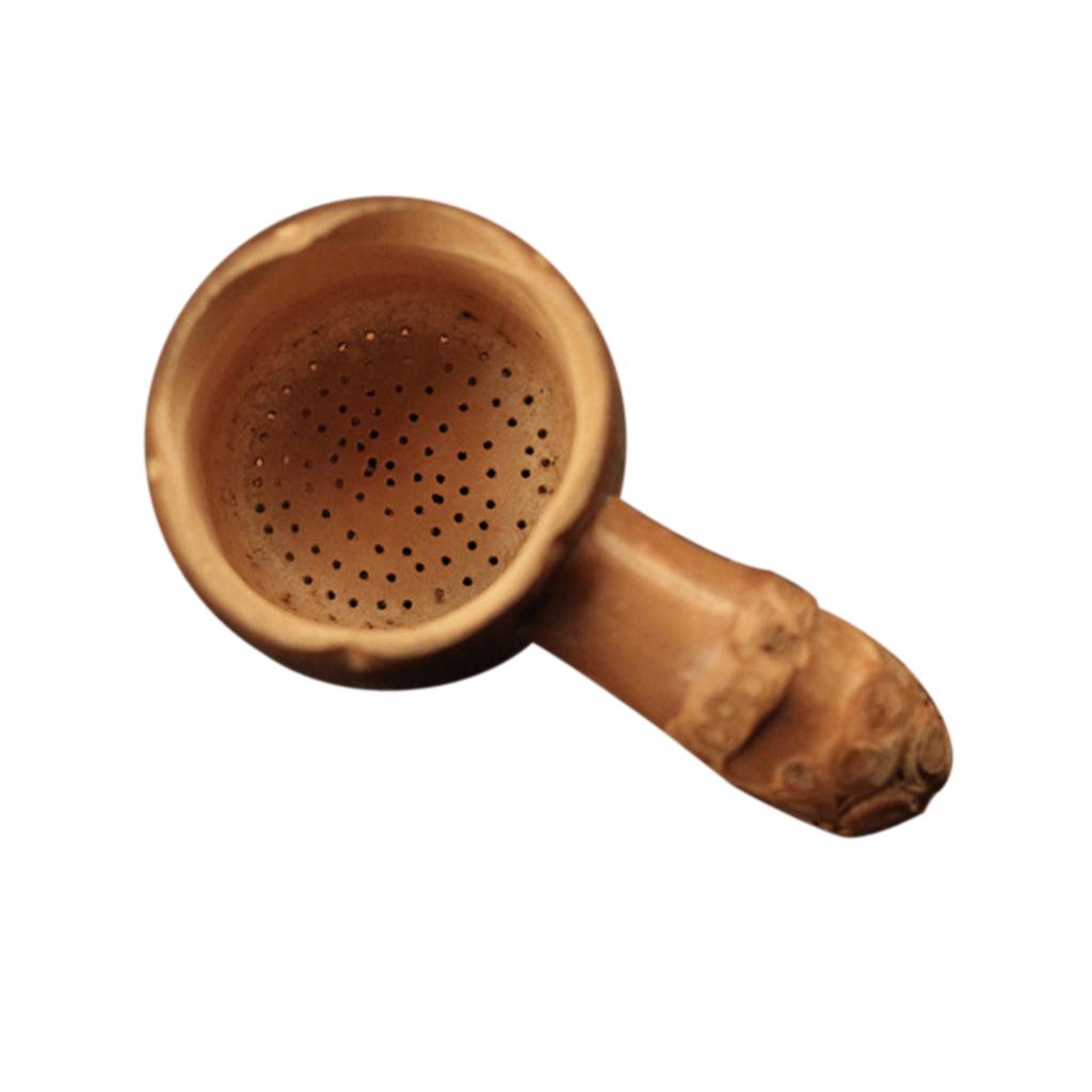 Coffee Tea Or - مصفاة شاي من الخيزران المستدام ذات