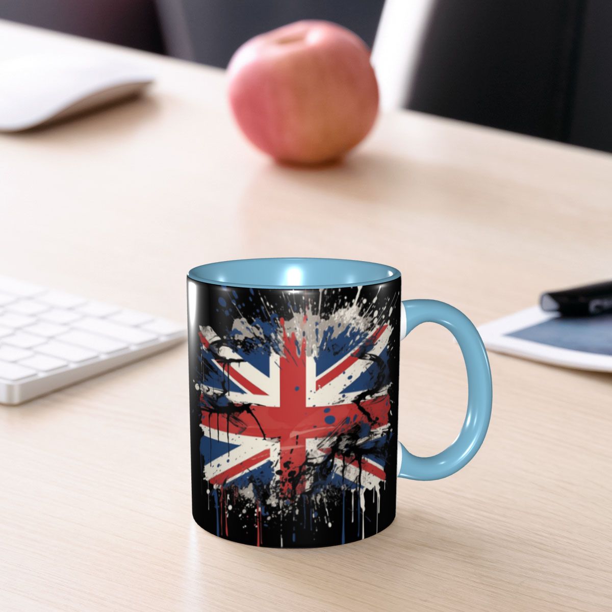 Coffee Tea Uk - كوب سيراميك مضحك بتصميم علم الاتحاد
