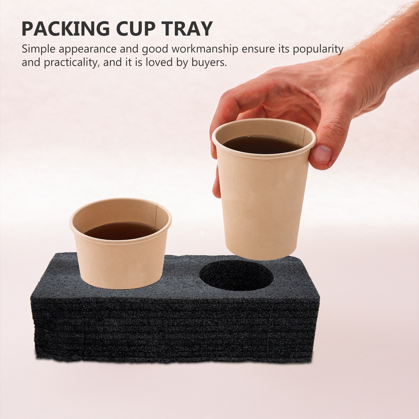 Coffee Tea Cups - قطعتان من حامل المشروبات الممتاز المصنوع