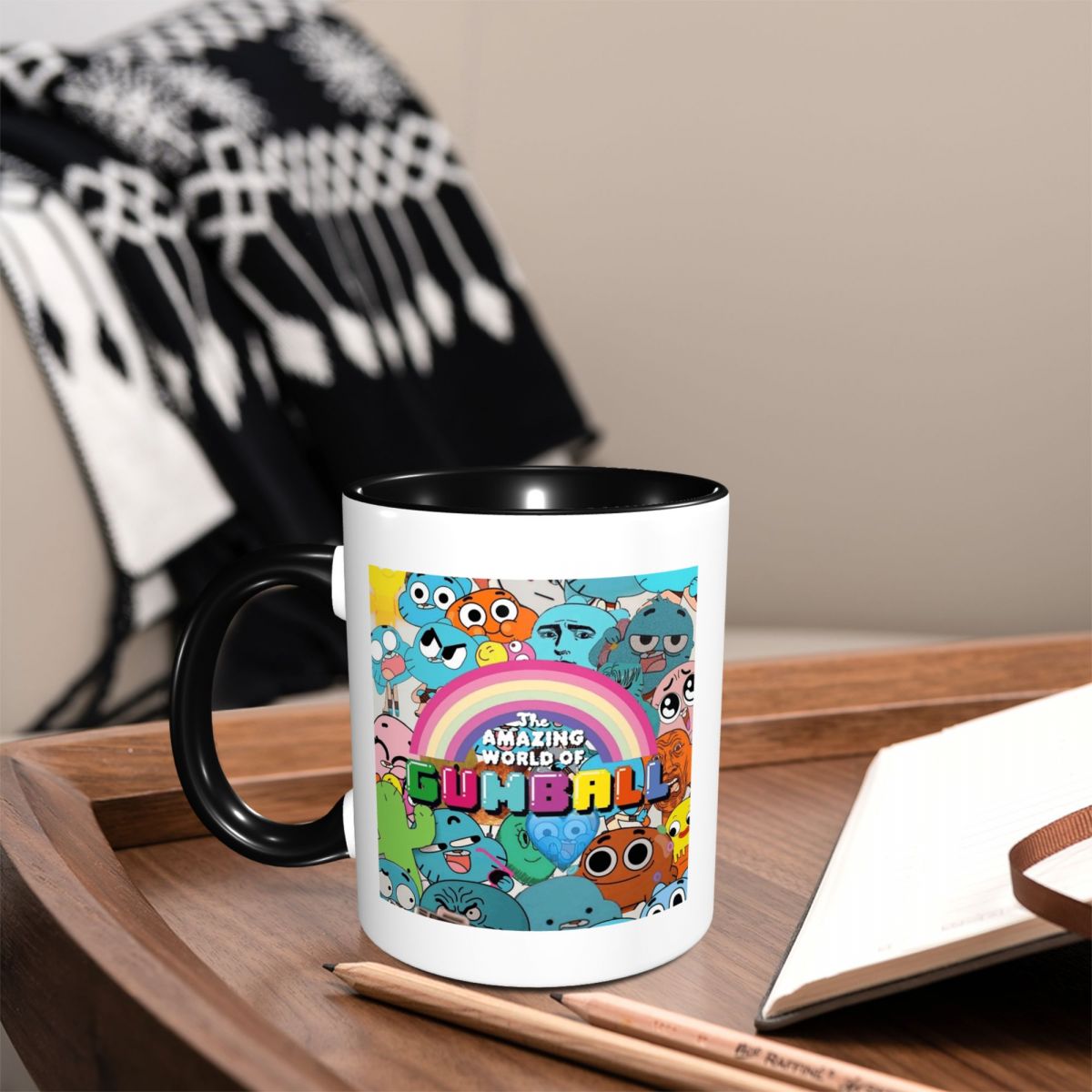 Coffee Tea World - أكواب سيراميك مضحكة بتصميم عالم غامبول