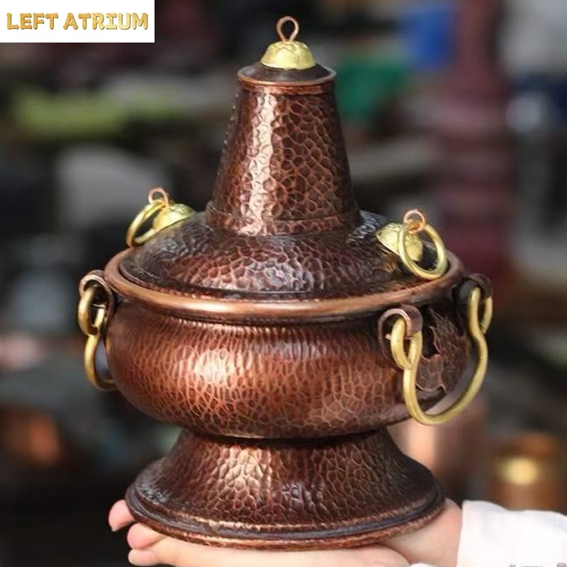Coffee Tea Bean Leaf - وعاء متعدد الوظائف من النحاس النقي