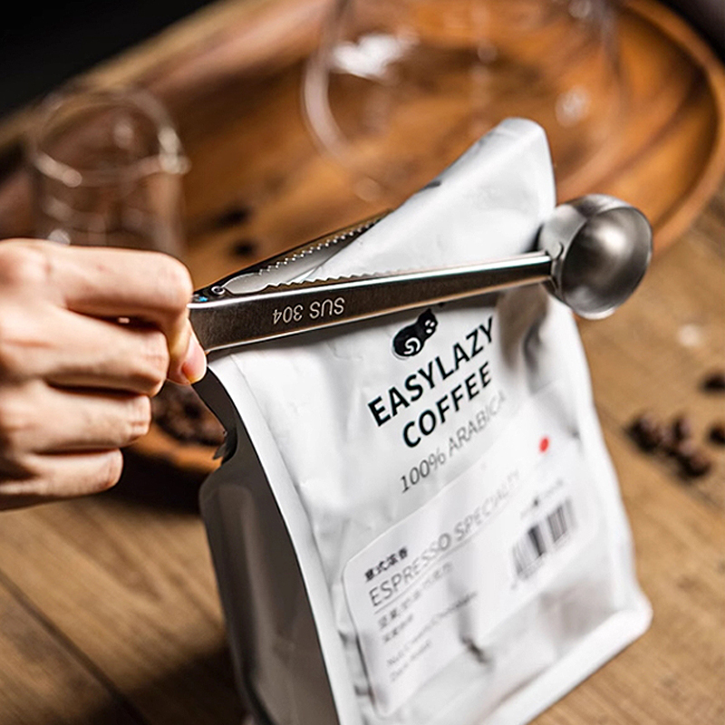 Coffee Tea Bean Leaf - ملقط قهوة جديد من الفولاذ المقاوم