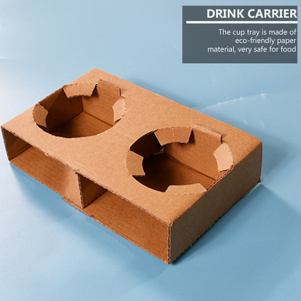 Coffee Tea Cups - 10 قطع من حاملات المشروبات الورقية