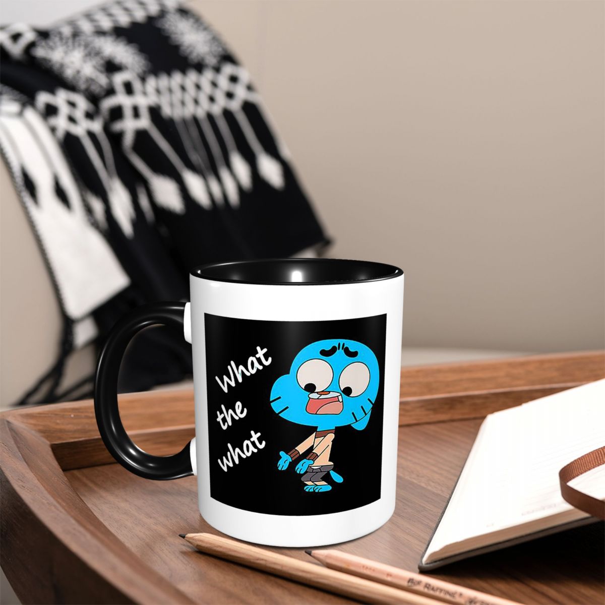 Coffee Tea World - أكواب سيراميك مضحكة بتصميم عالم غامبول