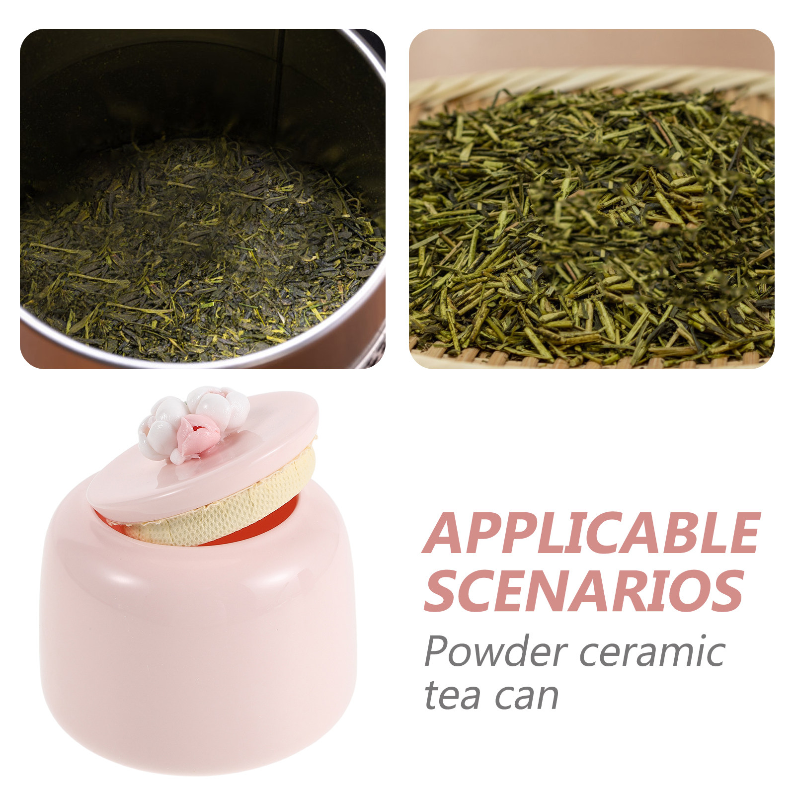 وعاء شاي سيراميك وردي، برطمان  - مراجعة Coffee Tea Bean Leaf وسعره