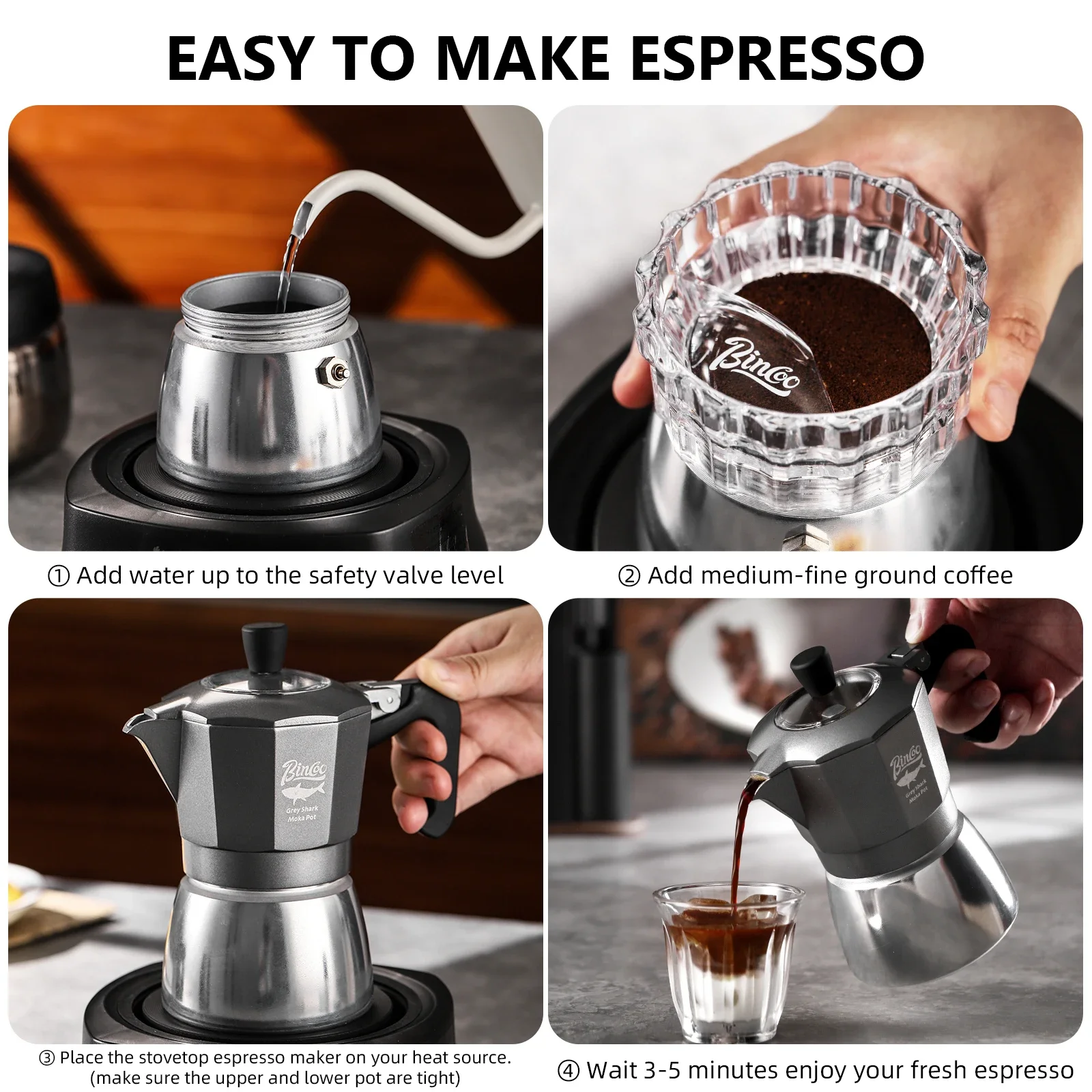 بينكو وعاء موكا بسعة كوبين بصم - مراجعة Coffee Tea Espresso وسعره