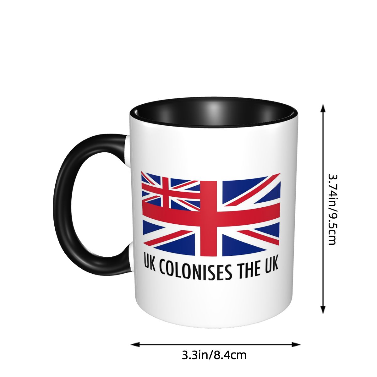 كوب سيراميك مضحك بتصميم علم ال - مراجعة Coffee Tea Uk وسعره