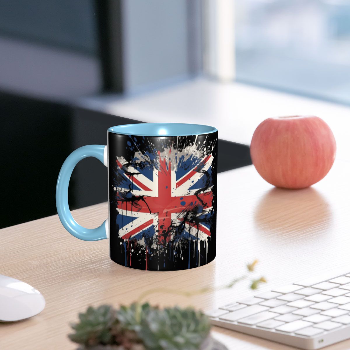 كوب سيراميك مضحك بتصميم علم ال - مراجعة Coffee Tea Uk وسعره