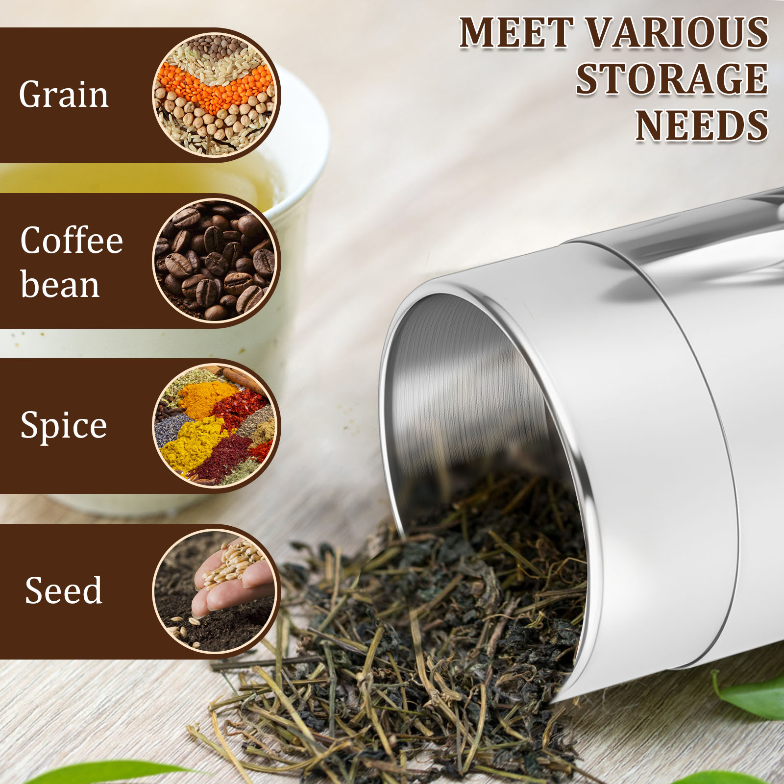 الفولاذ المقاوم للصدأ أوراق ال - مراجعة Coffee Tea Bean Leaf وسعره