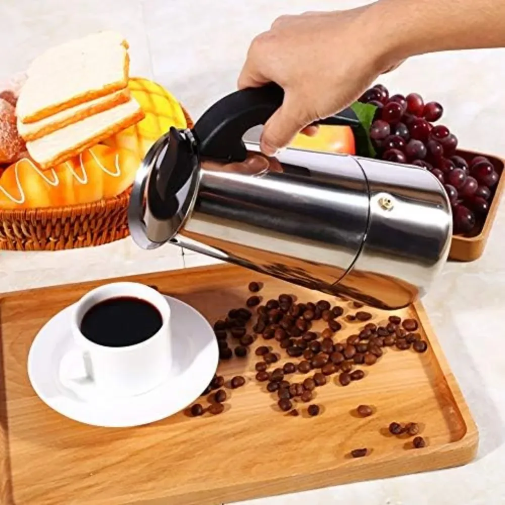 أواني قهوة موكا من الفولاذ الم - مراجعة Coffee Tea Espresso وسعره
